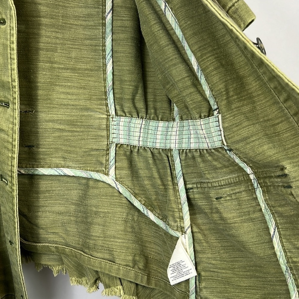 HEI HEI | ANTHROPOLOGIE Military Style Ruffled Trench Jacket XSP - Picture 9 of 12